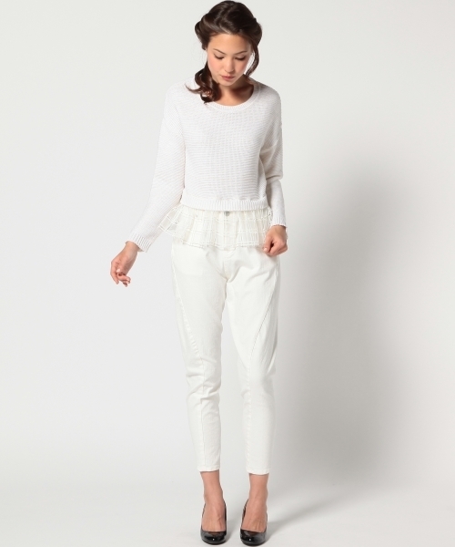 Another Edition（アナザーエディション）の「【WEB限定】aeﾘｯﾀｲCUTTING DNM 5POC #（デニムパンツ・レディース・ホワイト/コバルトブルー/ネイビー・SMALL/MEDIUM/LARGE）」の12枚目の写真