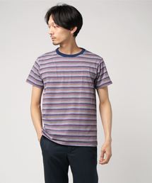 VELVA SHEEN: ボーダー クルーネック Tシャツ
