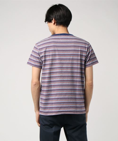 Velva Sheen(ベルバシーン)の「VELVA SHEEN: ボーダー クルーネック Tシャツ(Tシャツ/カットソー・メンズ・ライトブルー/ネイビー/ブラウン/ブルー/グリーン・MEDIUM/LARGE/X-LARGE)」の7枚目の写真