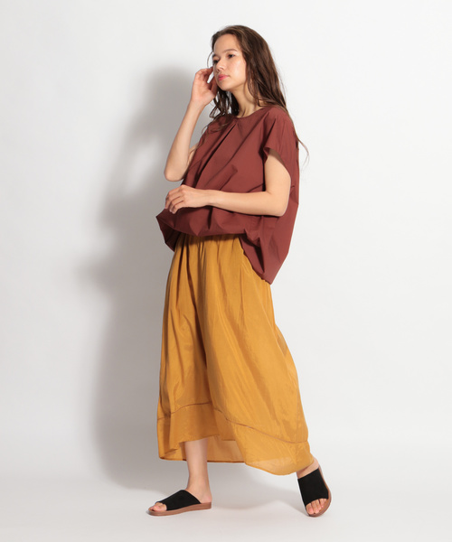 niko and...(ニコアンド)の「ヘムドレープマキシスカート(スカート・レディース・ブラック/グリーン/マスタード・MEDIUM/LARGE)」の11枚目の写真