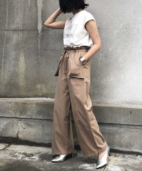 &g'aime（アンジェム）の「【&g'aime】イージーベイカーパンツ（その他パンツ・レディース・ベージュ/カーキ・FREE）」の9枚目の写真