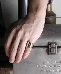 【YArKA/ヤーカ】silver stamping pattern ring [dako2]/打刻模様リング シルバー925
