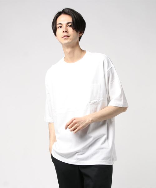 ADPOSION(アドポーション)の「【United Athle】5.6oz ビッグシルエットポケット付きTシャツ(Tシャツ/カットソー・メンズ・グレー/グリーン/ブラック/ホワイト/カーキ/ネイビー・LARGE/MEDIUM)」の13枚目の写真