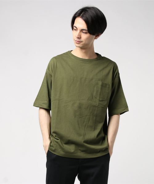 ADPOSION(アドポーション)の「【United Athle】5.6oz ビッグシルエットポケット付きTシャツ(Tシャツ/カットソー・メンズ・グレー/グリーン/ブラック/ホワイト/カーキ/ネイビー・LARGE/MEDIUM)」の10枚目の写真