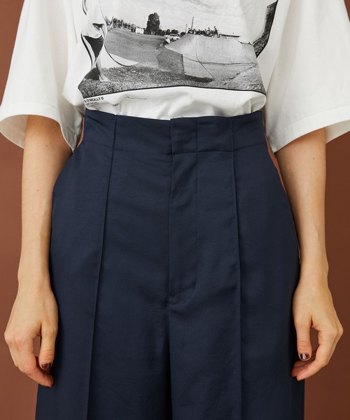 STUDIOUS(ステュディオス)の「【STUDIOUS】ヴィンテージサテン セミワイドパンツ(その他パンツ・レディース・ブラウン/ダークネイビー/ダークオレンジ・1/2)」の14枚目の写真