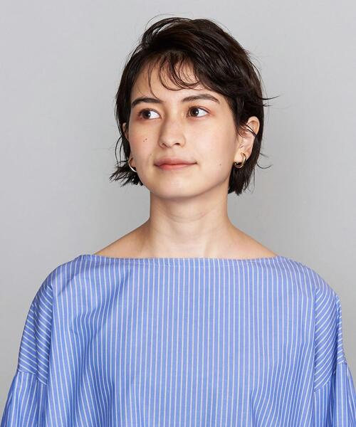 BEAUTY&YOUTH UNITED ARROWS（ビューティーアンドユースユナイテッドアローズ）の「BY コットンボリュームスリーブボートネック8分袖ブラウスо（シャツ/ブラウス・レディース・その他1/ホワイト/ブラック・FREE）」の18枚目の写真