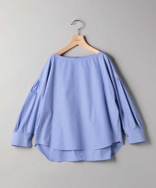 BEAUTY&YOUTH UNITED ARROWS（ビューティーアンドユースユナイテッドアローズ）の「BY コットンボリュームスリーブボートネック8分袖ブラウスо（シャツ/ブラウス・レディース・その他1/ホワイト/ブラック・FREE）」の9枚目の写真