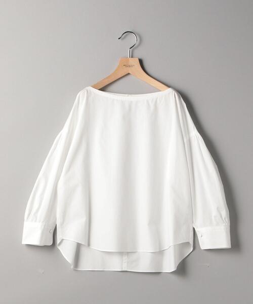 BEAUTY&YOUTH UNITED ARROWS（ビューティーアンドユースユナイテッドアローズ）の「BY コットンボリュームスリーブボートネック8分袖ブラウスо（シャツ/ブラウス・レディース・その他1/ホワイト/ブラック・FREE）」の7枚目の写真