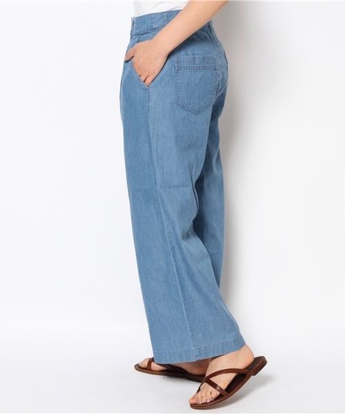 Ray BEAMS（レイビームス）の「○Ray BEAMS / デニム ワイドクロップド（その他パンツ・レディース・ライトブルー・1/0）」の2枚目の写真