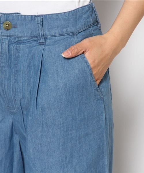 Ray BEAMS（レイビームス）の「○Ray BEAMS / デニム ワイドクロップド（その他パンツ・レディース・ライトブルー・1/0）」の6枚目の写真