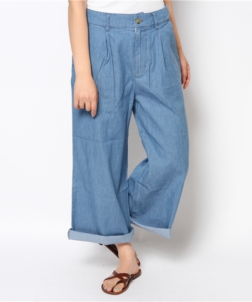 Ray BEAMS（レイビームス）の「○Ray BEAMS / デニム ワイドクロップド（その他パンツ・レディース・ライトブルー・1/0）」の10枚目の写真