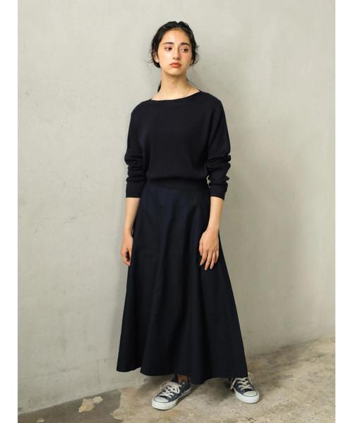 CRAFT STANDARD BOUTIQUE（クラフトスタンダードブティック）の「【セットアップ対応】綿スラブフレアロングスカート〇（スカート・レディース・ベージュ/ネイビー/カーキ・M/L）」の14枚目の写真