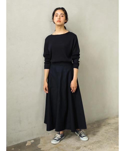 CRAFT STANDARD BOUTIQUE（クラフトスタンダードブティック）の「【セットアップ対応】綿スラブフレアロングスカート〇（スカート・レディース・ベージュ/ネイビー/カーキ・M/L）」の15枚目の写真