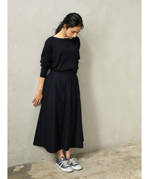CRAFT STANDARD BOUTIQUE（クラフトスタンダードブティック）の「【セットアップ対応】綿スラブフレアロングスカート〇（スカート・レディース・ベージュ/ネイビー/カーキ・M/L）」の16枚目の写真