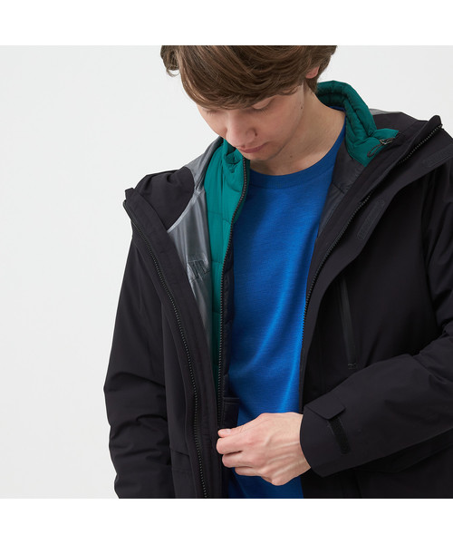 AIGLE(エーグル)の「透湿防水 TH マウンテンパーカー(マウンテンパーカー・メンズ・ブラック/グリーン・MEDIUM/LARGE/X-LARGE)」の21枚目の写真