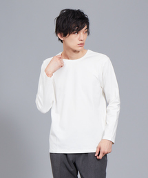 【ノンストレス】COTTON LYCRA圧着クルーロングT