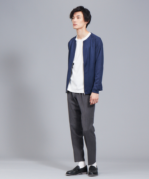 ABAHOUSE(アバハウス)の「【ノンストレス】COTTON LYCRA圧着クルーロングT(Tシャツ/カットソー・メンズ・ホワイト/ブラック/ブラウン・44/46/48)」の12枚目の写真