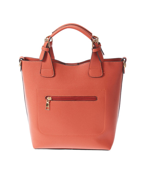 Edit Sheen（エディットシーン）の「フロントジップポケットハンドバッグ（ハンドバッグ・レディース・ブラック/ベージュ/オレンジ・FREE）」の4枚目の写真