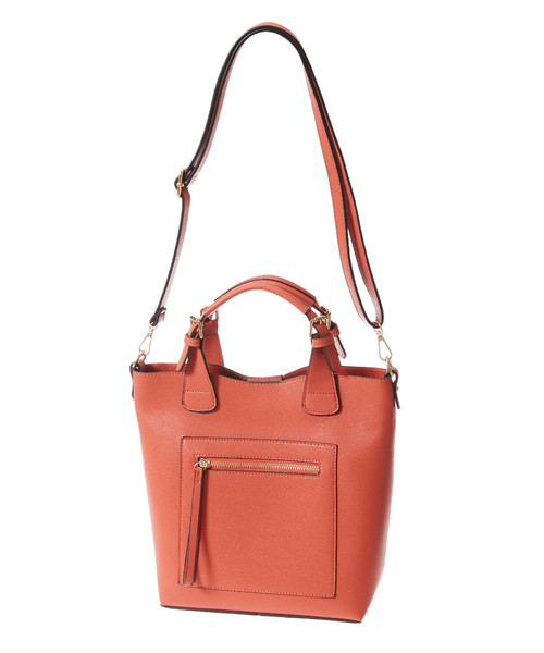 Edit Sheen（エディットシーン）の「フロントジップポケットハンドバッグ（ハンドバッグ・レディース・ブラック/ベージュ/オレンジ・FREE）」の5枚目の写真