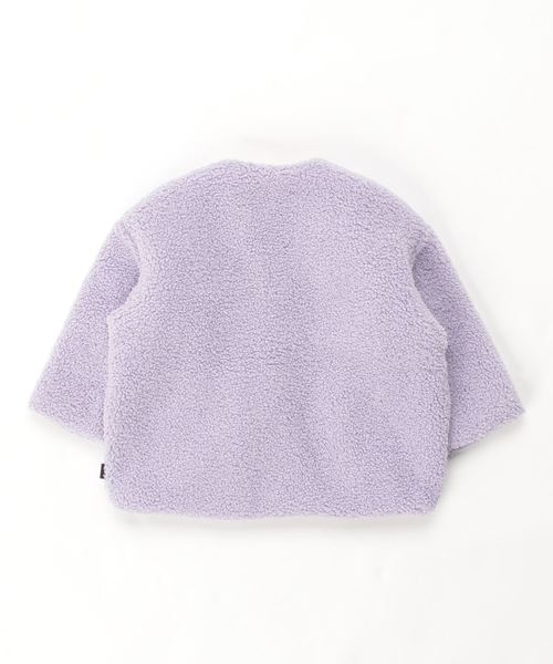 Caldia(カルディア)の「ボアタフタリバーシブルジャケット(ナイロンジャケット・キッズ・パープル・90/100/110/120/130/140)」の3枚目の写真