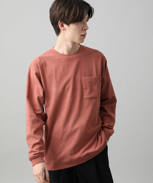 JUNRED(ジュンレッド)の「モイスチャースムースロンT(Tシャツ/カットソー・メンズ・ブラック/ベージュ/ブルー/オレンジ・S/M/L)」の4枚目の写真