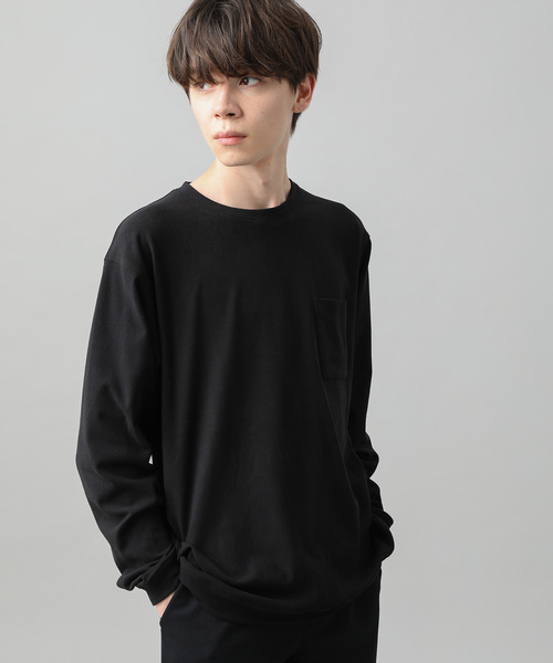 JUNRED(ジュンレッド)の「モイスチャースムースロンT(Tシャツ/カットソー・メンズ・ブラック/ベージュ/ブルー/オレンジ・S/M/L)」の1枚目の写真