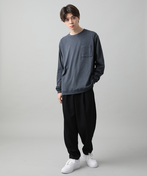 JUNRED(ジュンレッド)の「モイスチャースムースロンT(Tシャツ/カットソー・メンズ・ブラック/ベージュ/ブルー/オレンジ・S/M/L)」の6枚目の写真