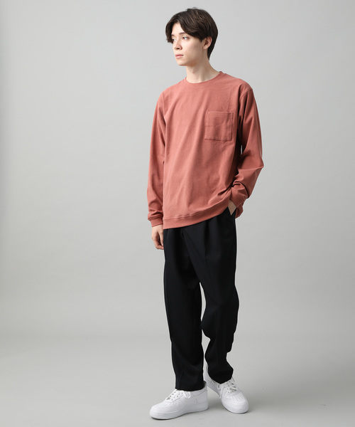 JUNRED(ジュンレッド)の「モイスチャースムースロンT(Tシャツ/カットソー・メンズ・ブラック/ベージュ/ブルー/オレンジ・S/M/L)」の13枚目の写真