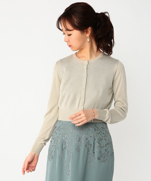 Luxe brille（リュクスブリエ）の「ラメ混レーヨンニット　クルーネック　カーディガン（カーディガン/ボレロ・レディース・ブラック/シルバー/ベージュ・38）」の18枚目の写真