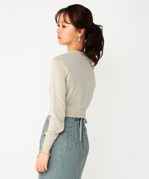 Luxe brille（リュクスブリエ）の「ラメ混レーヨンニット　クルーネック　カーディガン（カーディガン/ボレロ・レディース・ブラック/シルバー/ベージュ・38）」の17枚目の写真