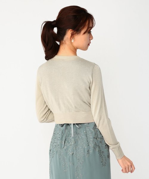 Luxe brille（リュクスブリエ）の「ラメ混レーヨンニット　クルーネック　カーディガン（カーディガン/ボレロ・レディース・ブラック/シルバー/ベージュ・38）」の16枚目の写真