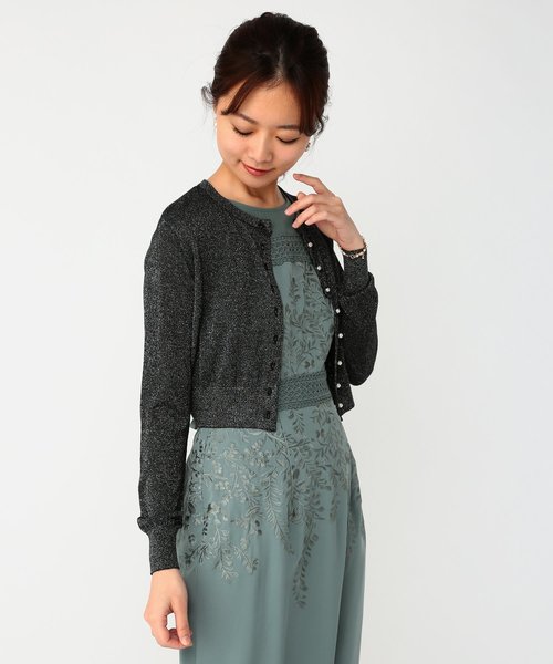 Luxe brille（リュクスブリエ）の「ラメ混レーヨンニット　クルーネック　カーディガン（カーディガン/ボレロ・レディース・ブラック/シルバー/ベージュ・38）」の13枚目の写真