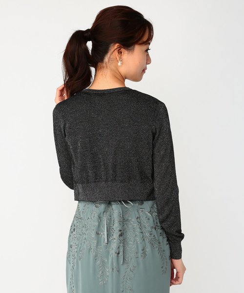 Luxe brille（リュクスブリエ）の「ラメ混レーヨンニット　クルーネック　カーディガン（カーディガン/ボレロ・レディース・ブラック/シルバー/ベージュ・38）」の11枚目の写真