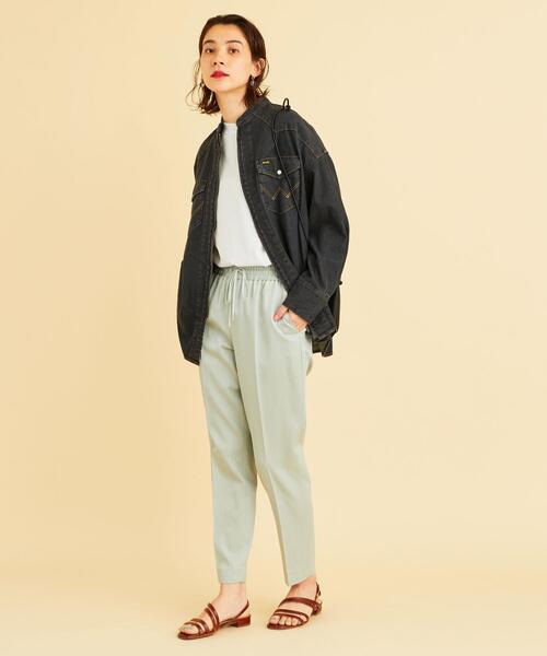 BEAUTY&YOUTH UNITED ARROWS（ビューティーアンドユースユナイテッドアローズ）の「BY∴ サテンドローストリングパンツ -ウォッシャブル- ◆（その他パンツ・レディース・ベージュ/ブラック/ライム・SMALL/LARGE/MEDIUM）」の15枚目の写真