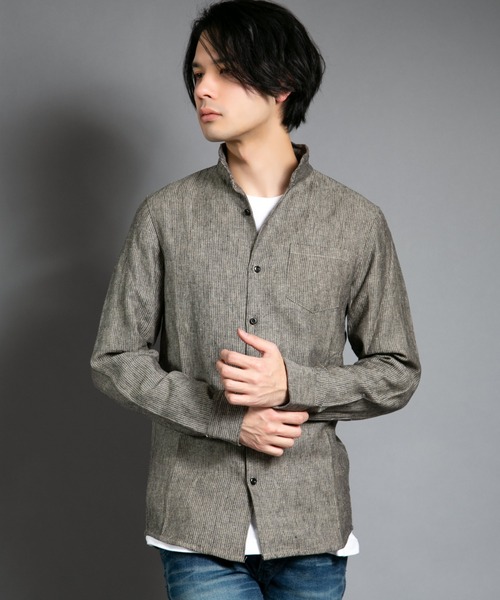 セール Ss イタリアンカラーシャツmixストライプ シャツ ブラウス Cerca チェルカ のファッション通販 Zozotown