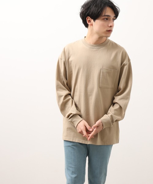 JUNRED(ジュンレッド)の「USAコットンロンT(Tシャツ/カットソー・メンズ・ホワイト/ブラック/ベージュ/ターコイズブルー/ラベンダー・LL/M/L)」の4枚目の写真