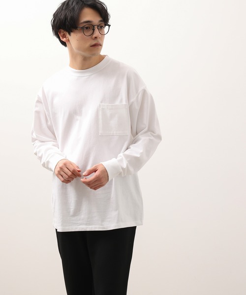 JUNRED(ジュンレッド)の「USAコットンロンT(Tシャツ/カットソー・メンズ・ホワイト/ブラック/ベージュ/ターコイズブルー/ラベンダー・LL/M/L)」の2枚目の写真