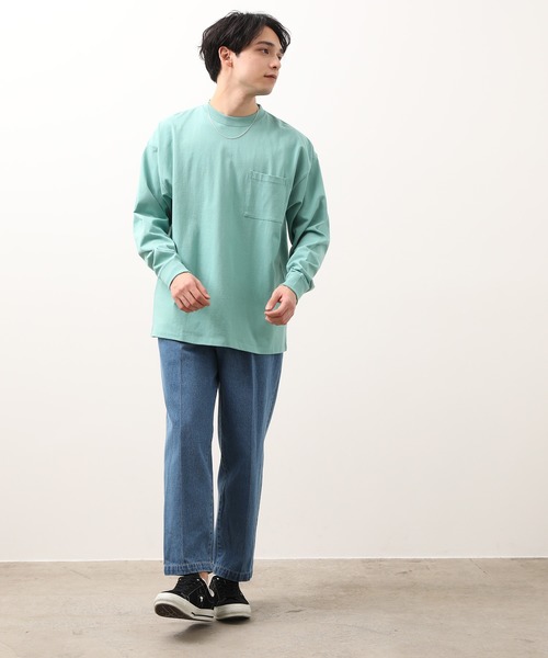 JUNRED(ジュンレッド)の「USAコットンロンT(Tシャツ/カットソー・メンズ・ホワイト/ブラック/ベージュ/ターコイズブルー/ラベンダー・LL/M/L)」の18枚目の写真