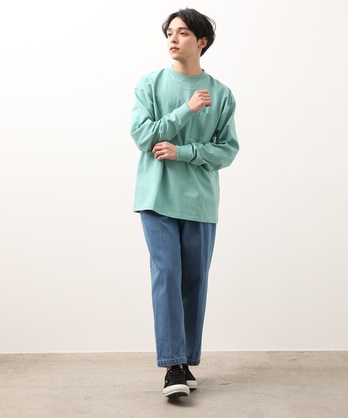 JUNRED(ジュンレッド)の「USAコットンロンT(Tシャツ/カットソー・メンズ・ホワイト/ブラック/ベージュ/ターコイズブルー/ラベンダー・LL/M/L)」の19枚目の写真