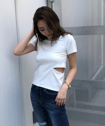 ENVYM | カッテイングアシメＴシャツ(Tシャツ/カットソー)