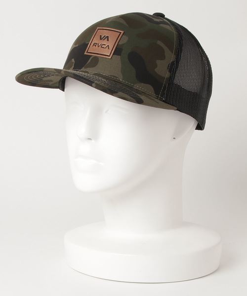 RVCA(ルーカ)の「RVCA ALL THE WAY CURVED BRIM TRUCKER.CAP(キャップ・メンズ・ブラック/カモフラージュ・FREE)」の2枚目の写真