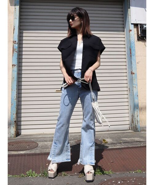 EMODA(エモダ)の「UNEVENコンパクトバッグ(ショルダーバッグ・レディース・ホワイト/ベージュ/ブラック/オレンジ・FREE)」の6枚目の写真