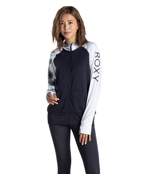ジップアップ ラッシュガード 長袖 Shadow Palm Parka ロキシー セール 水着 Parka ロキシー 長袖 Shadow パーカー ラッシュガード Roxy ロキシー のファッション