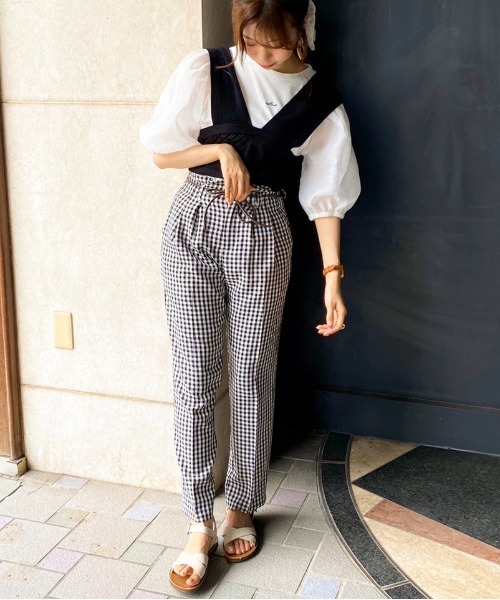 apres jour（アプレジュール）の「透かしビスチェ×シアーＴセット【ZOZOTOWN限定アイテム】（Tシャツ/カットソー・レディース・ブラック/ベージュ/ミント/モカ・フリー）」の19枚目の写真