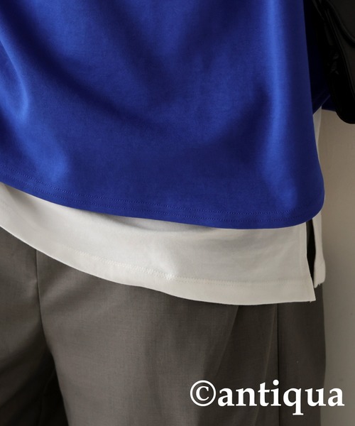 antiqua(アンティカ)の「綿100%タンクトップ(タンクトップ・メンズ・ブラック/オフホワイト/オレンジ/杢グレー/ベージュ系その他/ブラウン系その他/ブルー系その他/カーキ系・M/L/L/XL)」の2枚目の写真