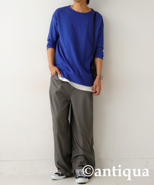 antiqua(アンティカ)の「綿100%タンクトップ(タンクトップ・メンズ・ブラック/オフホワイト/オレンジ/杢グレー/ベージュ系その他/ブラウン系その他/ブルー系その他/カーキ系・M/L/L/XL)」の9枚目の写真