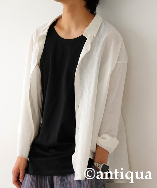 antiqua(アンティカ)の「綿100%タンクトップ(タンクトップ・メンズ・ブラック/オフホワイト/オレンジ/杢グレー/ベージュ系その他/ブラウン系その他/ブルー系その他/カーキ系・M/L/L/XL)」の16枚目の写真