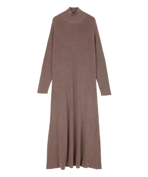 UR'S（ユアーズ）の「ﾀｰﾄﾙﾈｯｸﾛﾝｸﾞﾌﾚｱﾆｯﾄﾜﾝﾋﾟｰｽ（ワンピース・レディース・グレイッシュベージュ/モカ/オフホワイト/ブラック/ボルドー・L/M/PS(XS－S)）」の8枚目の写真