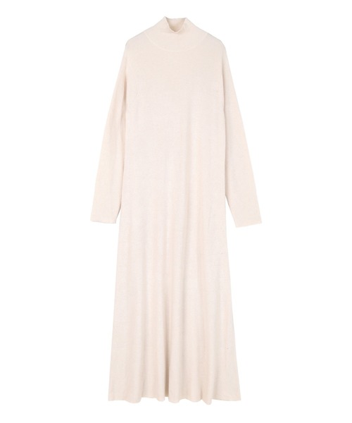 UR'S（ユアーズ）の「ﾀｰﾄﾙﾈｯｸﾛﾝｸﾞﾌﾚｱﾆｯﾄﾜﾝﾋﾟｰｽ（ワンピース・レディース・グレイッシュベージュ/モカ/オフホワイト/ブラック/ボルドー・L/M/PS(XS－S)）」の9枚目の写真