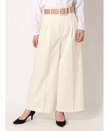 ビックバックルベルト付タックフレアパンツ